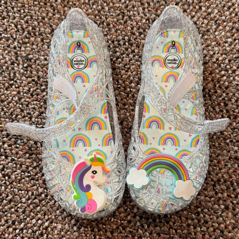 Wonder Nation Silver Dress Shoes with Sparkle
